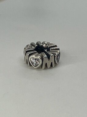Pandora 925 ALE Mother's Pride Letter M Cz Heart Spacer Charm | # 791520CZ